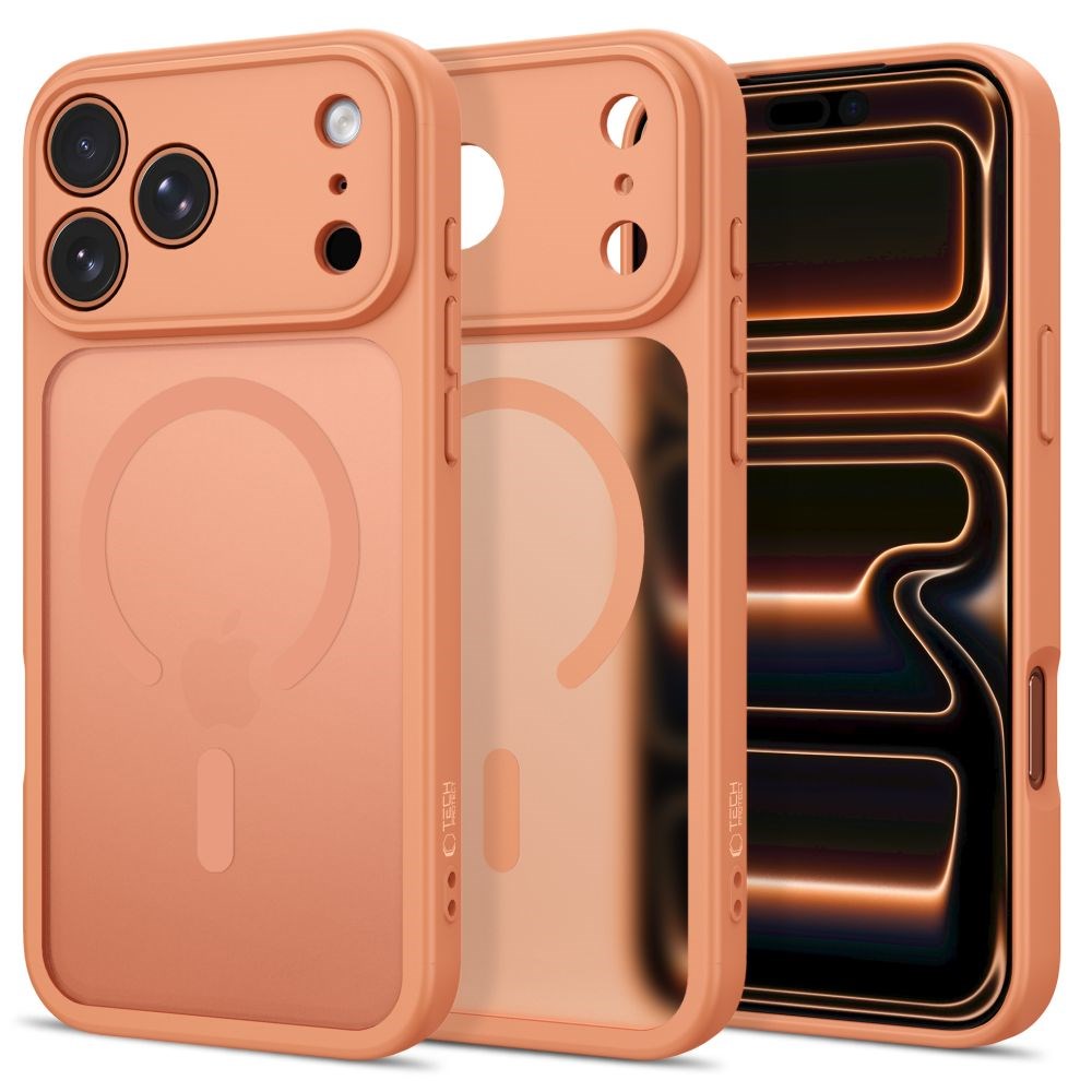 iPhone 17 Pro Max / 18 Pro Max Tech-Protect BasicMag Hybrid Skal - MagSafe Kompatibel - Matt Orange