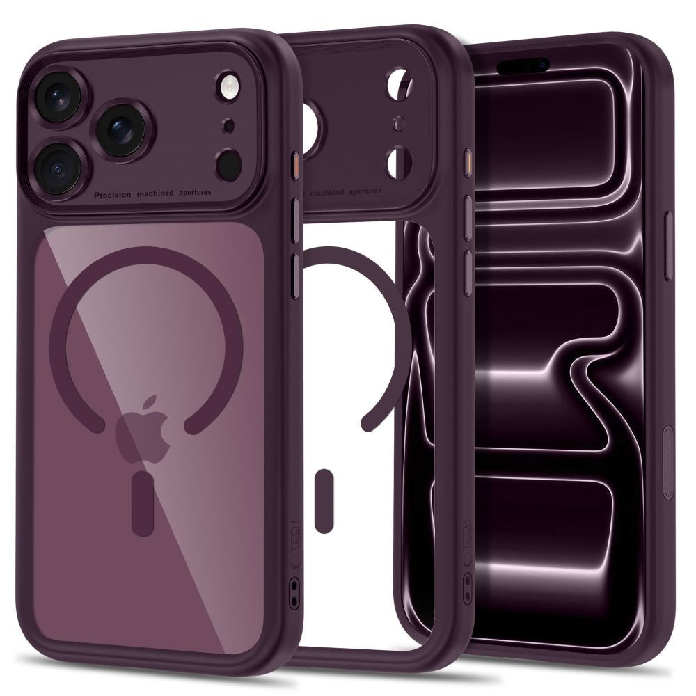 iPhone 18 Pro / 17 Pro Tech-Protect MagPeak Skal - MagSafe Kompatibel - Röd / Transparent