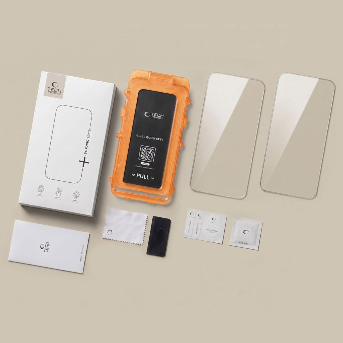 Samsung Galaxy S26 FE Tech-Protect Quick Set+ Skärmskyddsglas - 2 st - Transparent