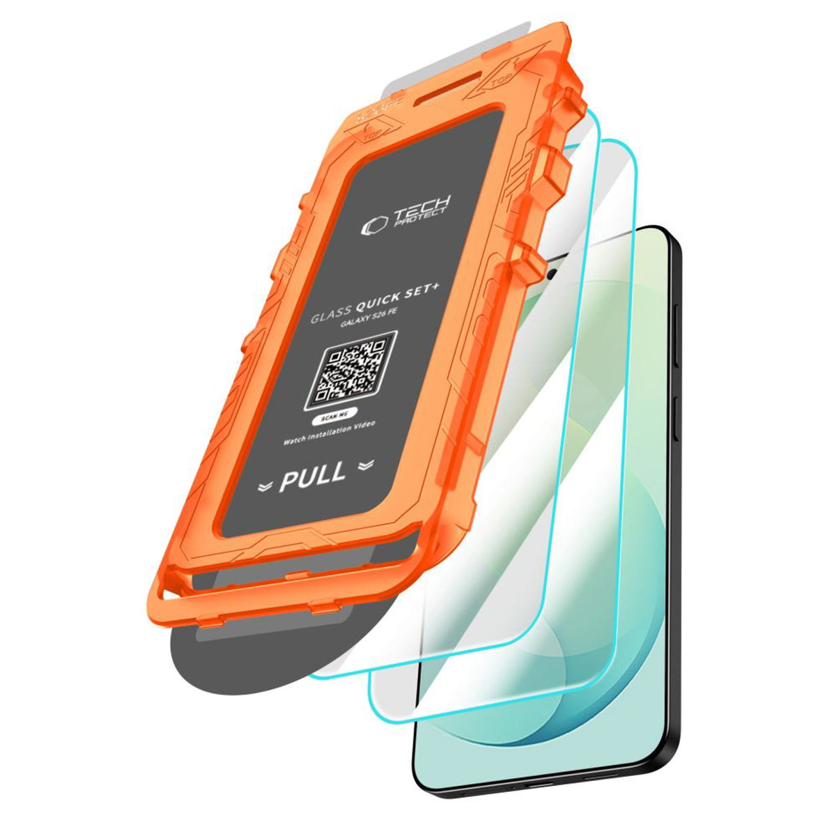 Samsung Galaxy S26 FE Tech-Protect Quick Set+ Skärmskyddsglas - 2 st - Transparent