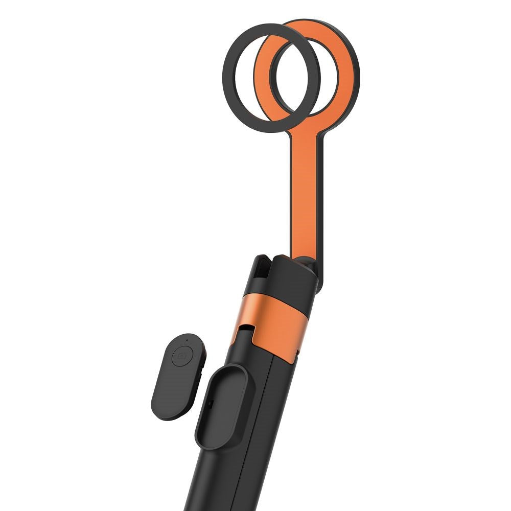 Tech-Protect L10S Bluetooth Tripod Selfie Stick – MagSafe Kompatibel – Svart / Orange