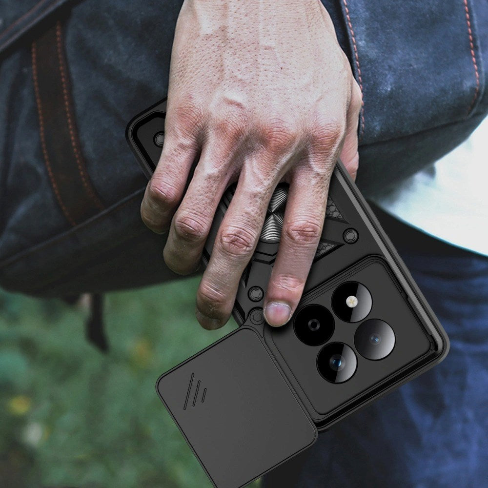 Xiaomi Redmi Note 15 Pro+ (Plus) Tech-Protect Camshield Skal med Magnetisk Ring & Stativfunktion - Svart