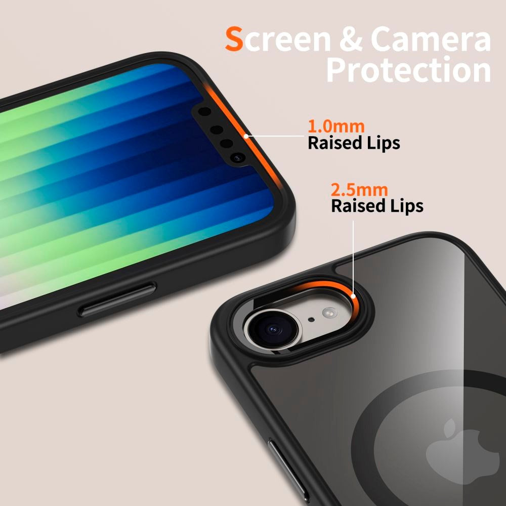 iPhone 16e Tech-Protect Magmat Skal - MagSafe Kompatibel - Genomskinlig / Svart