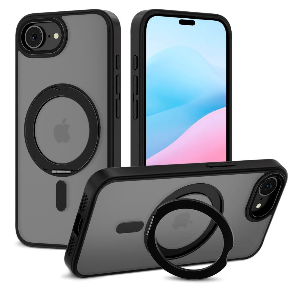 iPhone 16e Tech-Protect MagRing Skal - MagSafe Kompatibel - Matt Svart