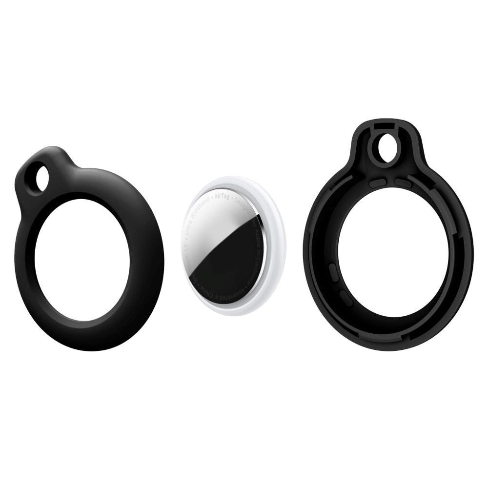 Tech-Protect AirTag 1. & 2. Gen. Rough Skal med Karbinhake - 2 st. - Svart