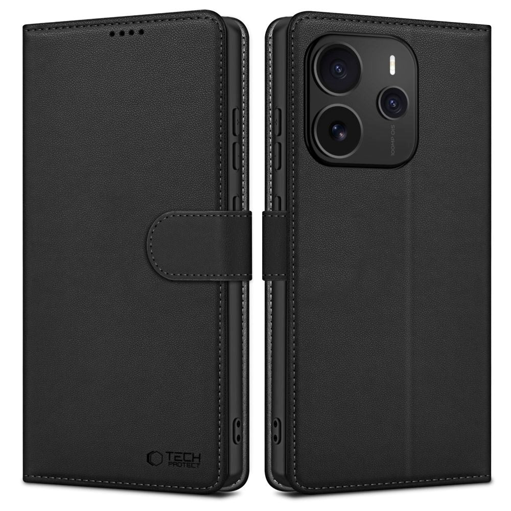Xiaomi Redmi Note 14 (5G) Tech-Protect Wallet m. Handväska - Svart