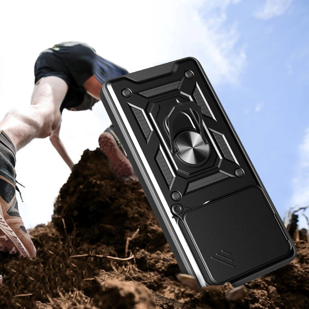 Xiaomi Redmi Note 14 (5G) Tech-Protect Camshield Skal m. Magnetisk Ring & Stativfunktion - Svart