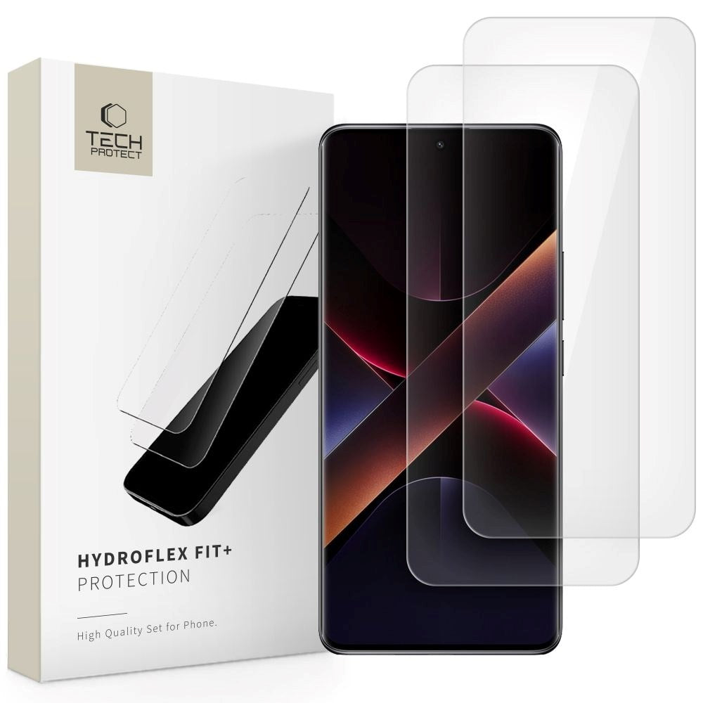Xiaomi Redmi Note 14 Pro (5G) / Pro+ Tech-Protect Hydroflex Fit+ Skärmskyddsfilm - 2 st - Transparent