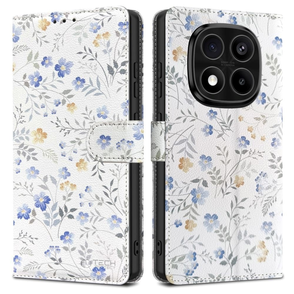 Xiaomi Redmi Note 14 Pro (5G) / Pro+ Tech-Protect Wallet m. Handväska - Blomma