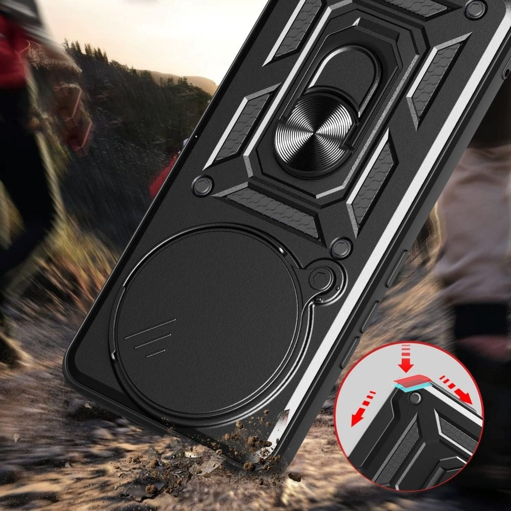 Xiaomi Redmi Note 14 Pro+ Tech-Protect Camshield Skal m. Magnetisk Ring & Stativfunktion - Svart