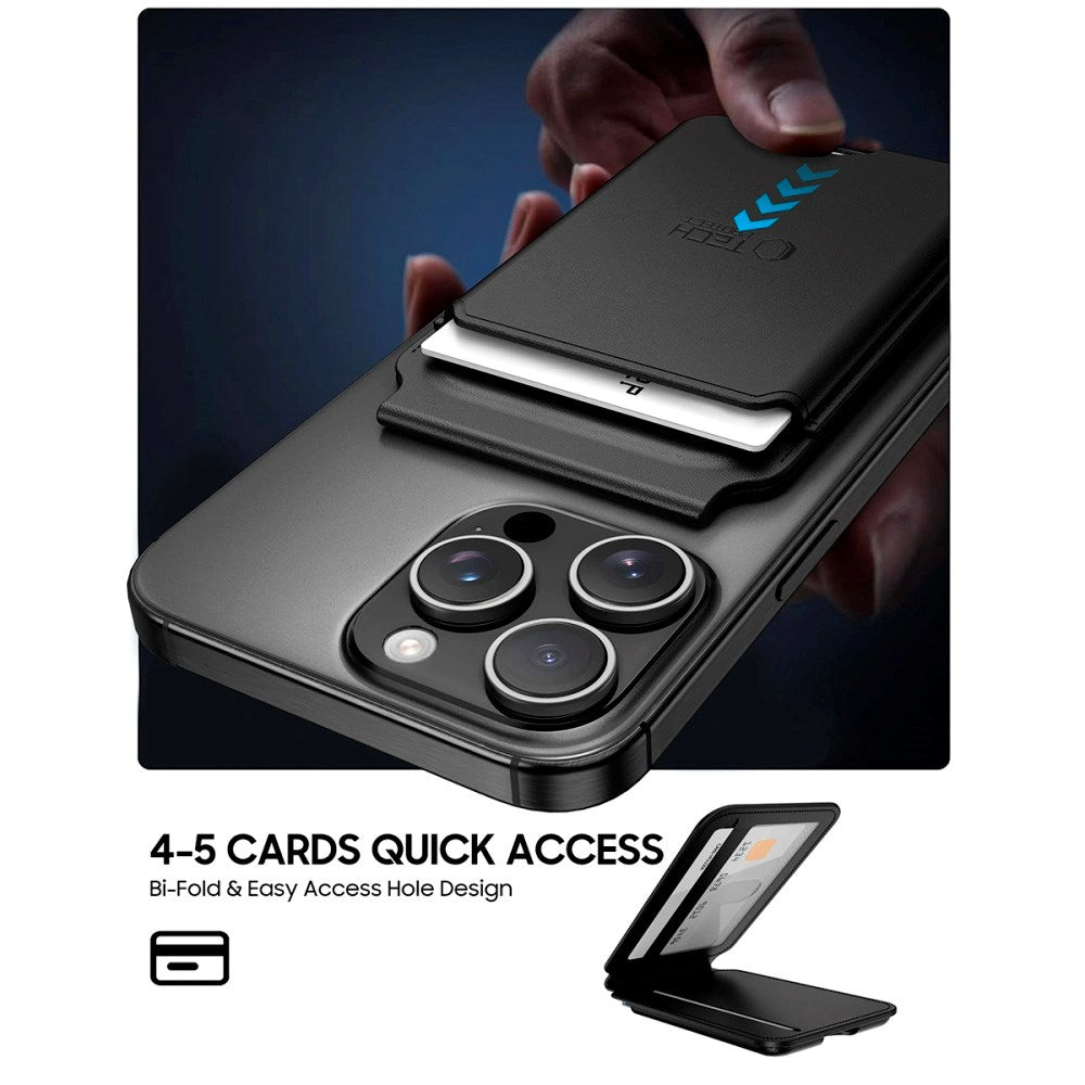 Tech-Protect MagWallet Stand Kortfodral - MagSafe Kompatibel - Svart