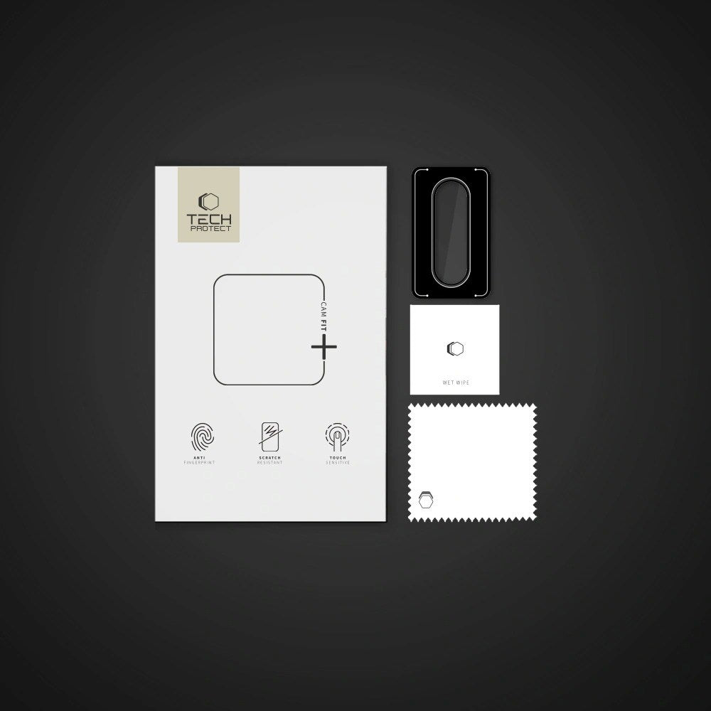 Samsung Galaxy A36 (5G) / A56 (5G) Tech-Protect Camring Fit+ Kameralinsskydd - Genomskinlig / Svart Kant