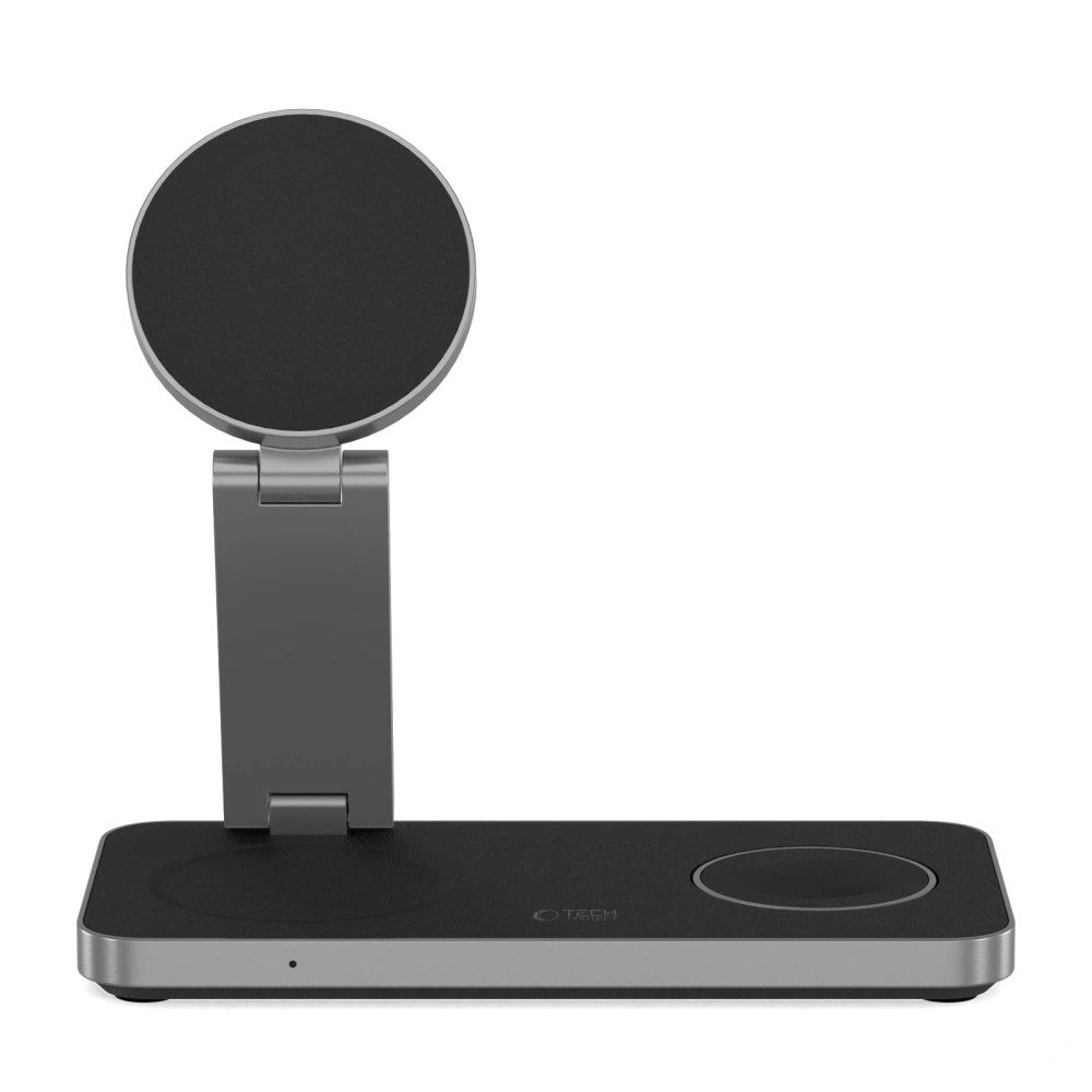 Tech-Protect 3-i-1 Magnetisk Trådlös Laddare - MagSafe Kompatibel - 15W - Svart