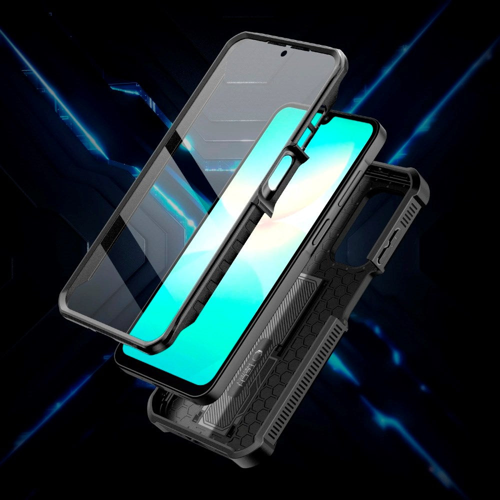 Samsung Galaxy A26 (5G) Tech-Protect Kevlar Pro Hård Plast Skal m. Skärmskydd & Kickstand - Svart