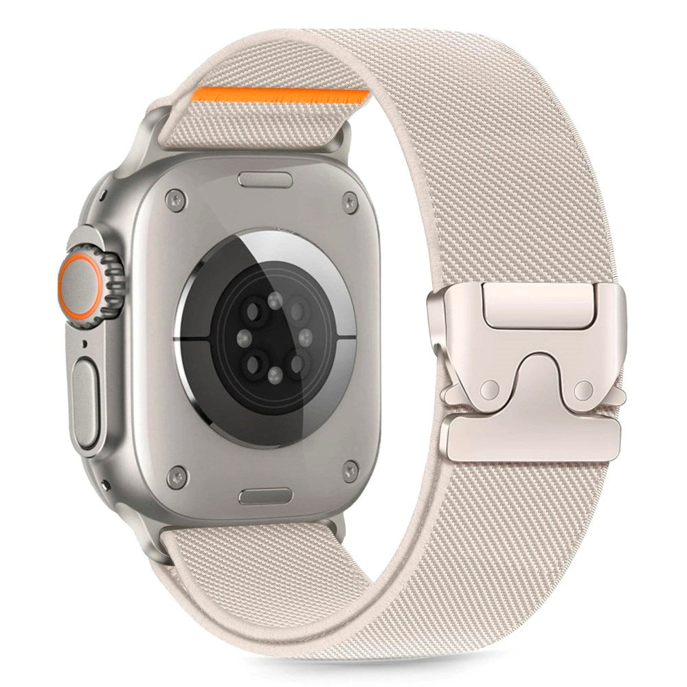 Apple Watch (42 / 44 / SE / 45 / 46 / 49mm) Tech-Protect Nylon Rem m. Metallås - Titanium