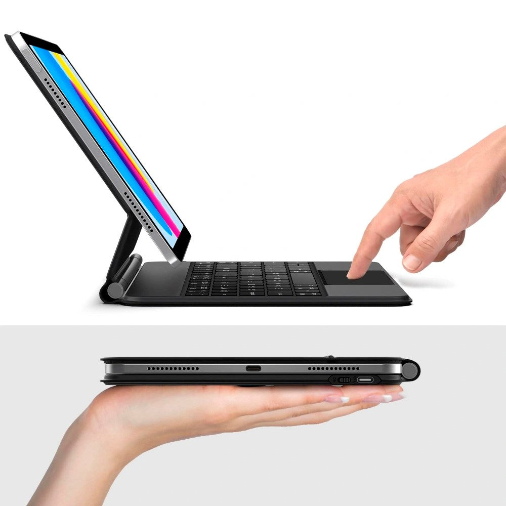 iPad 11" (2025) / 10.9" (2024/2022) Tech-Protect Fodral med Engelsk Tangentbord - Svart