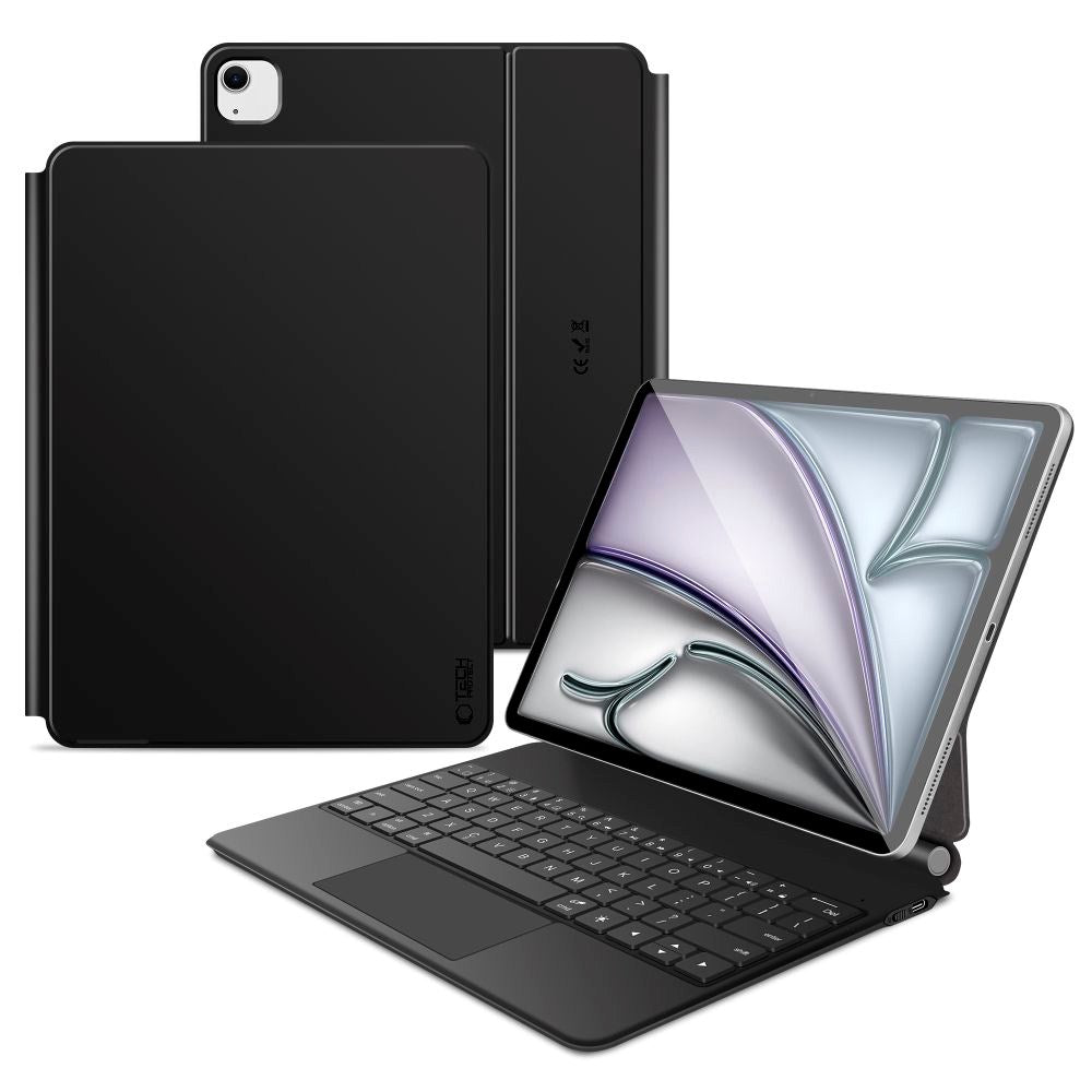 iPad Air 13" (2025/2024) / Pro 12.9" (2022/2021/2020) Tech-Protect Fodral med Engelsk Tangentbord - Svart