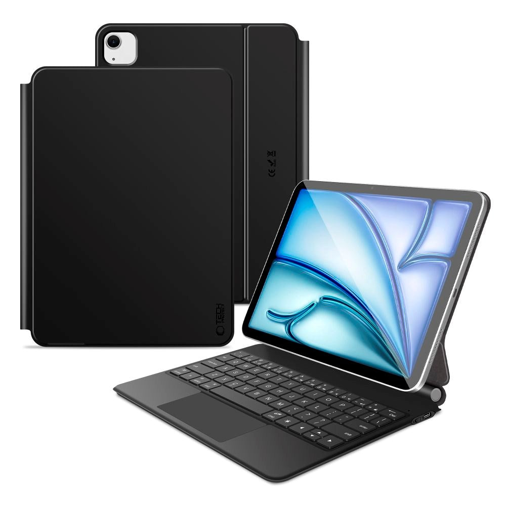 iPad Air 11" (2025 / 2024) / Air (2022 / 2020) Tech-Protect Fodral med Engelsk Tangentbord - Svart