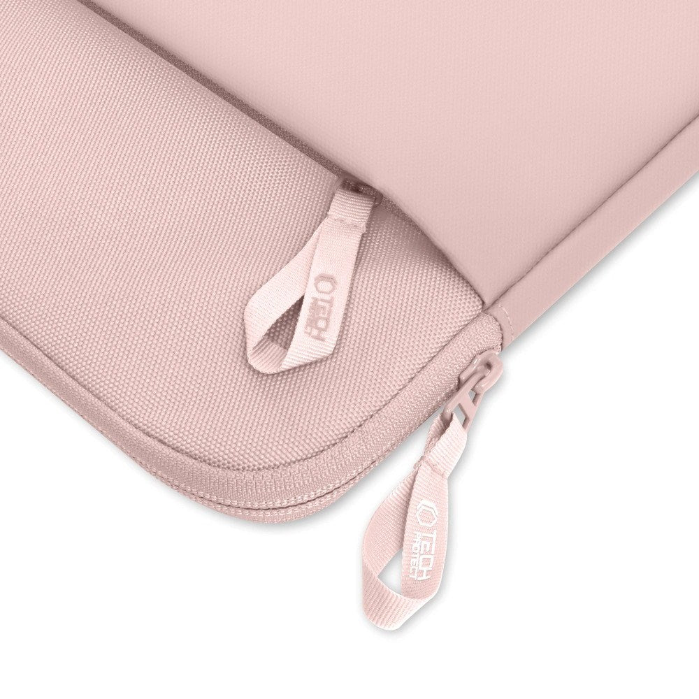 Tech-Protect MacBook / Laptop 13-14" Sleeve med Fodrad Insida & Ficka - Rosa