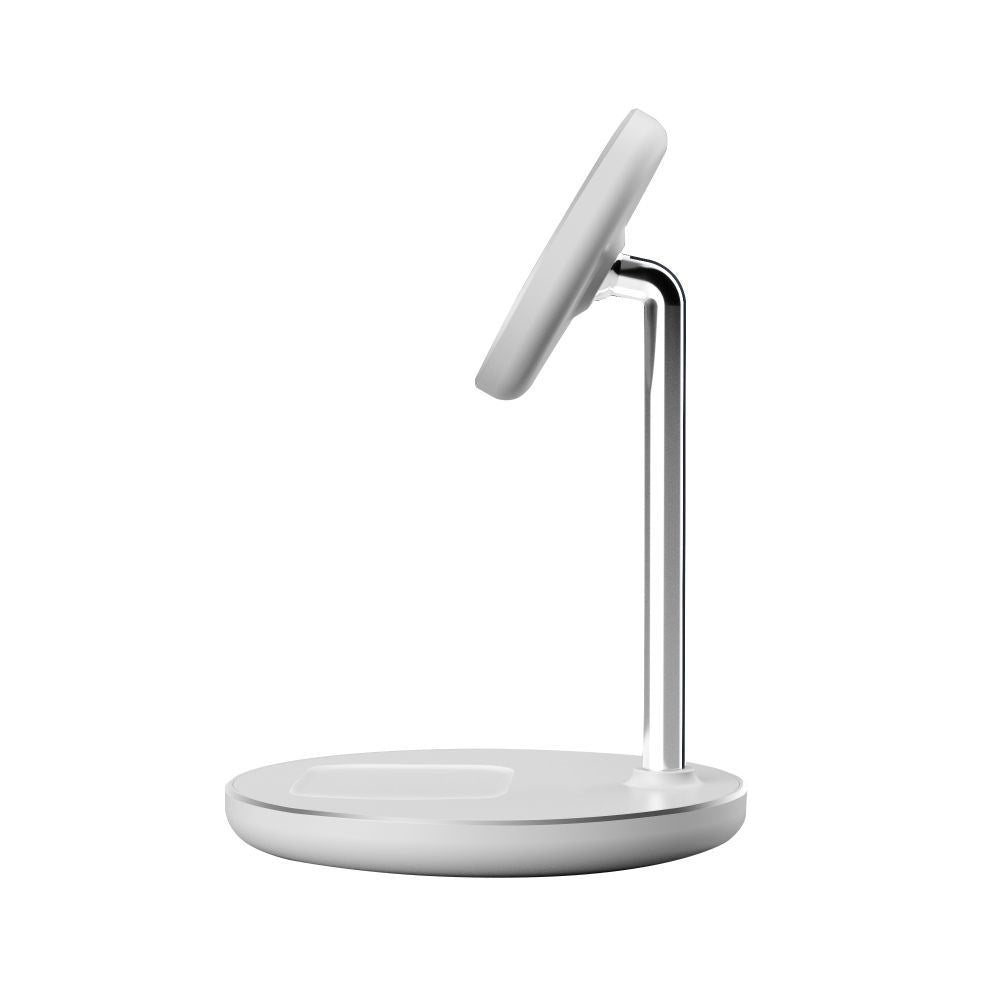 Tech-Protect 2i1 Magnetisk MagSafe Trådlös Laddare Qi15W-A39 - Vit