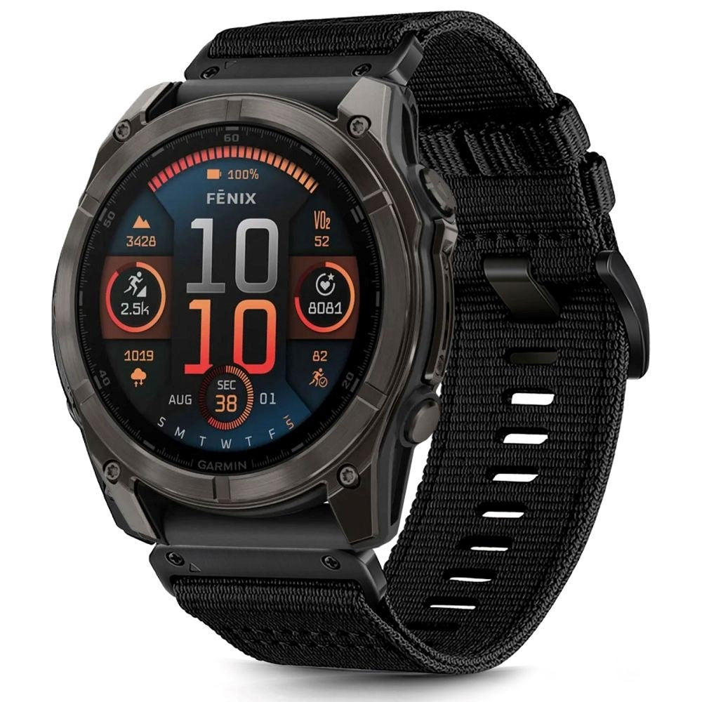 Universal Garmin 26mm QuickFit Classic Nylon Rem - Svart