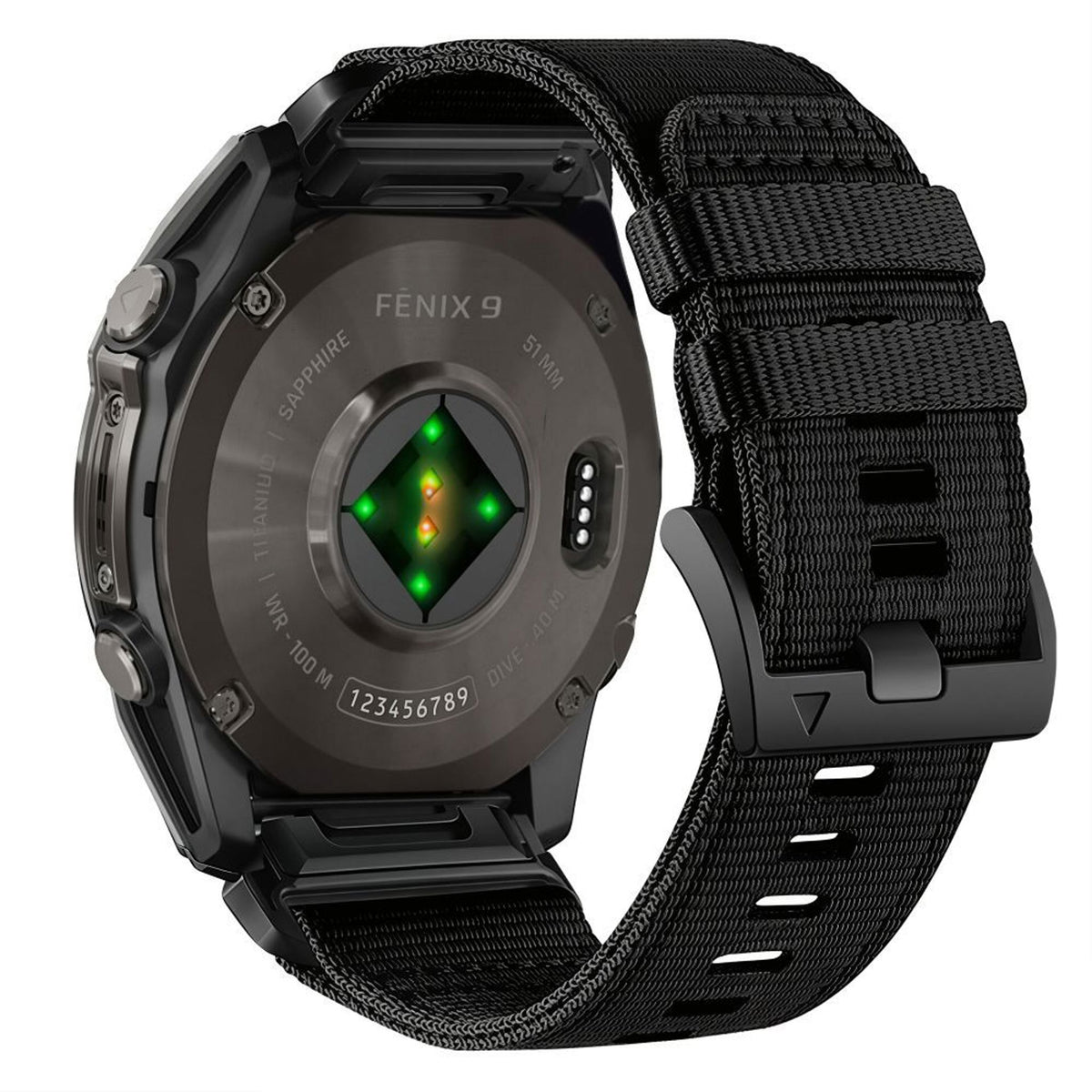 Universal Garmin 26mm QuickFit Tech-Protect Classic Nylon Armband - Svart