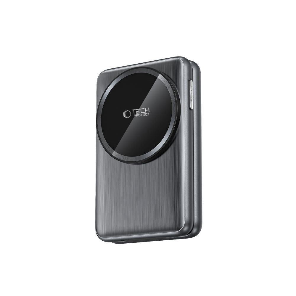 Tech-Protect QI15W-A42 3-i-1 Magnetisk Trådlös Laddare - MagSafe Kompatibel - Grå