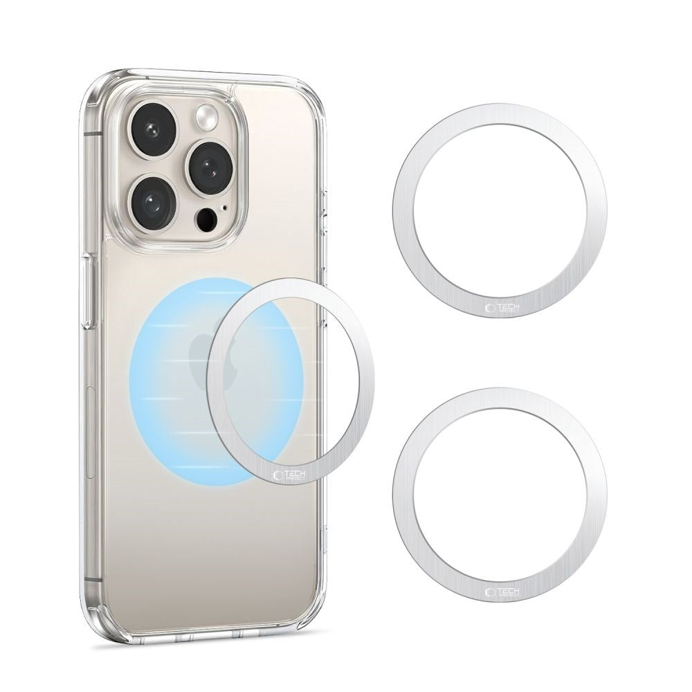 Tech-Protect MMP-110 Magnetisk MagSafe Ring - Silver / Silver