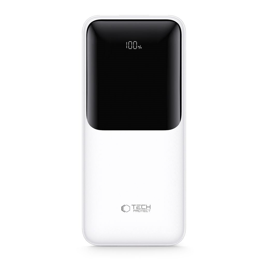 Tech-Protect Powerbank 10000mAh – Snabbladdning med 22.5W - Vit