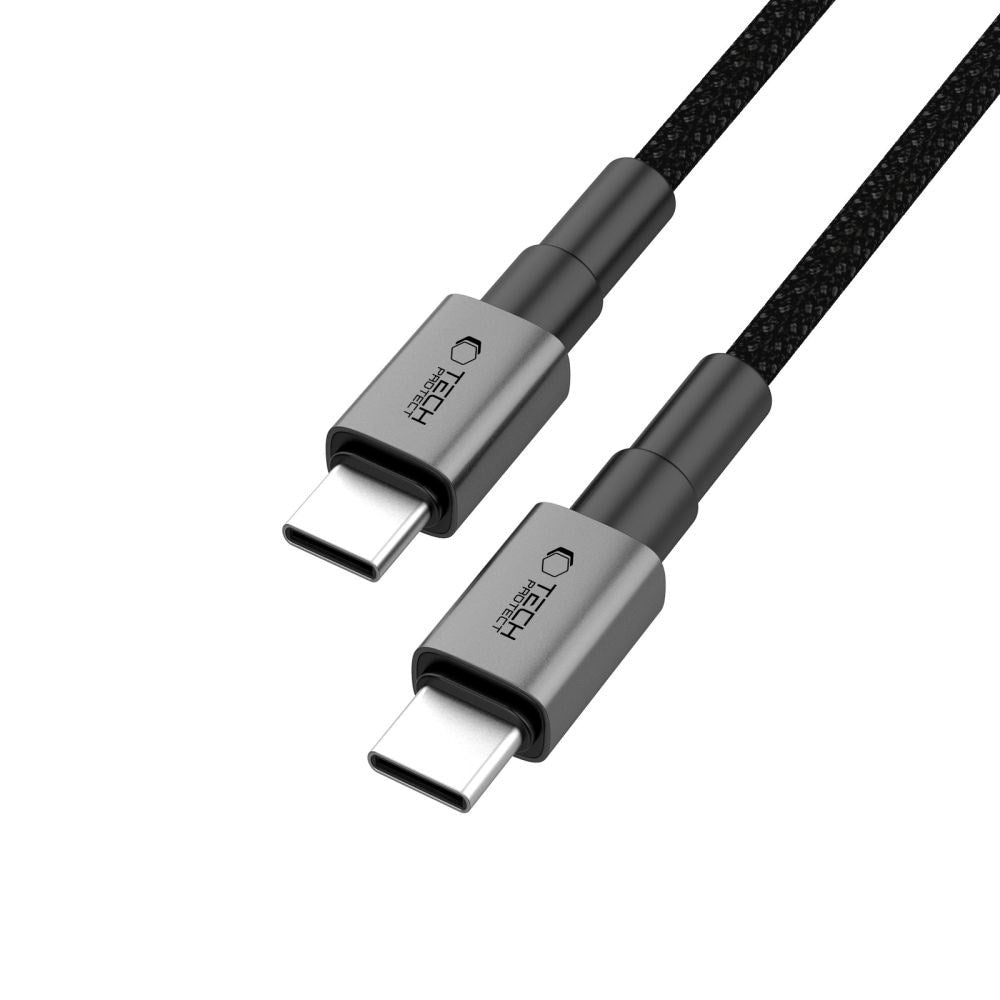 Tech-Protect Ultraboost DNA PD 60W/3A USB-C till USB-C-Kabel 25 cm - Svart / Mörkgrå