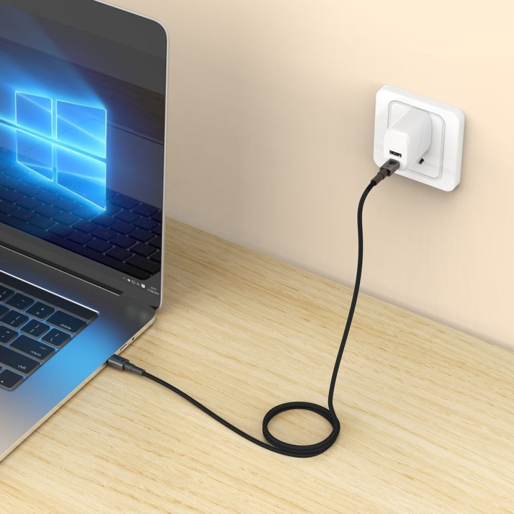 Tech-Protect Ultraboost DNA PD 60W/3A USB-C till USB-C-Kabel 25 cm - Svart / Mörkgrå