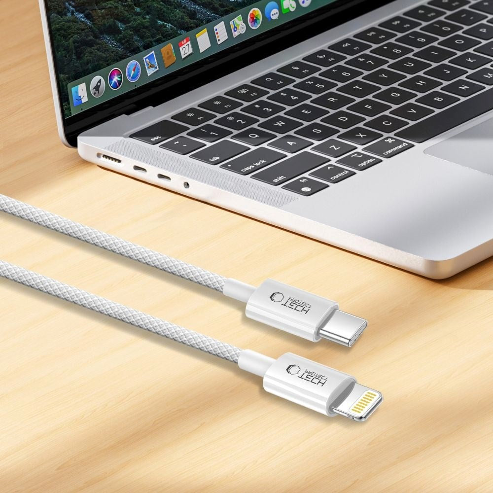 Tech-Protect Ultraboost Lite 27W / 3A Lightning till USB-C-Kabel 1m - Grå
