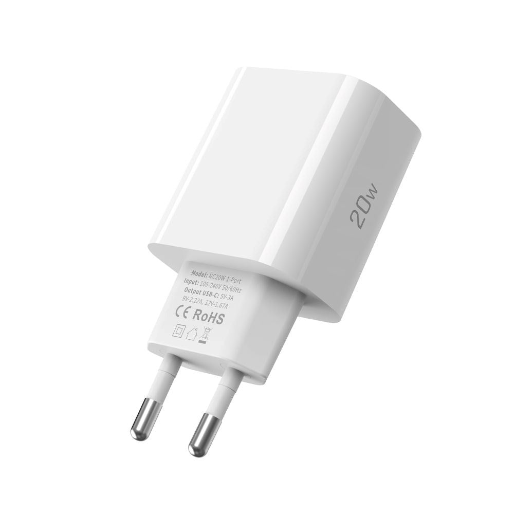 Tech-Protect Charger PD 20W USB-C Väggladdare - Vit