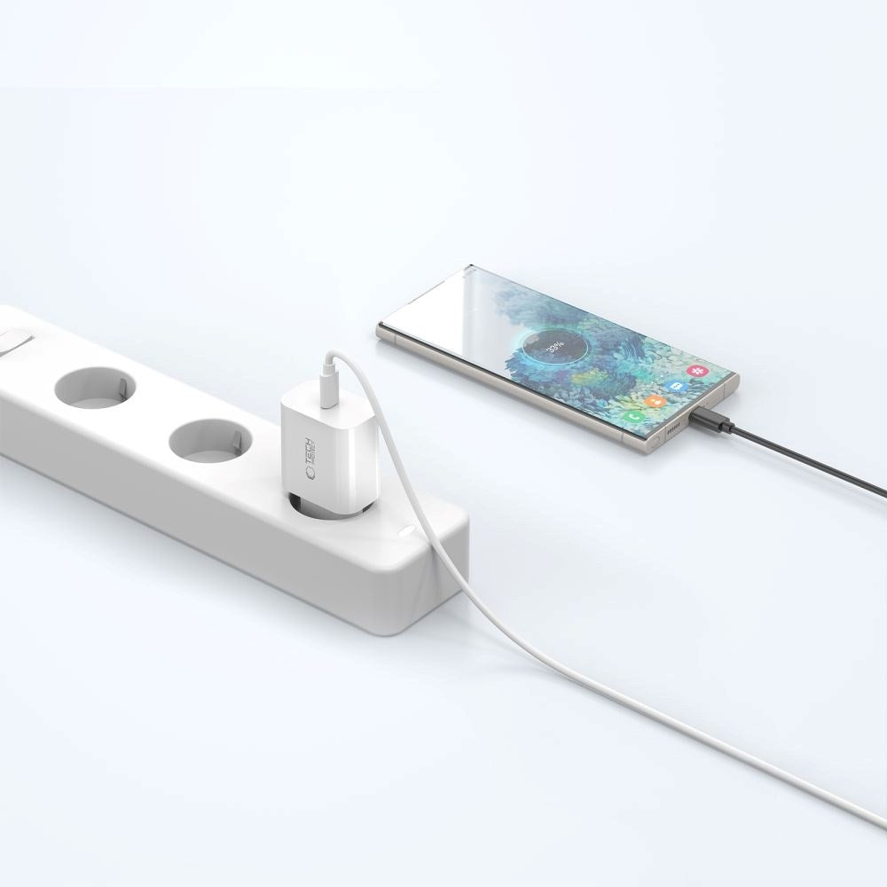Tech-Protect Charger PD 20W USB-C Väggladdare - Vit