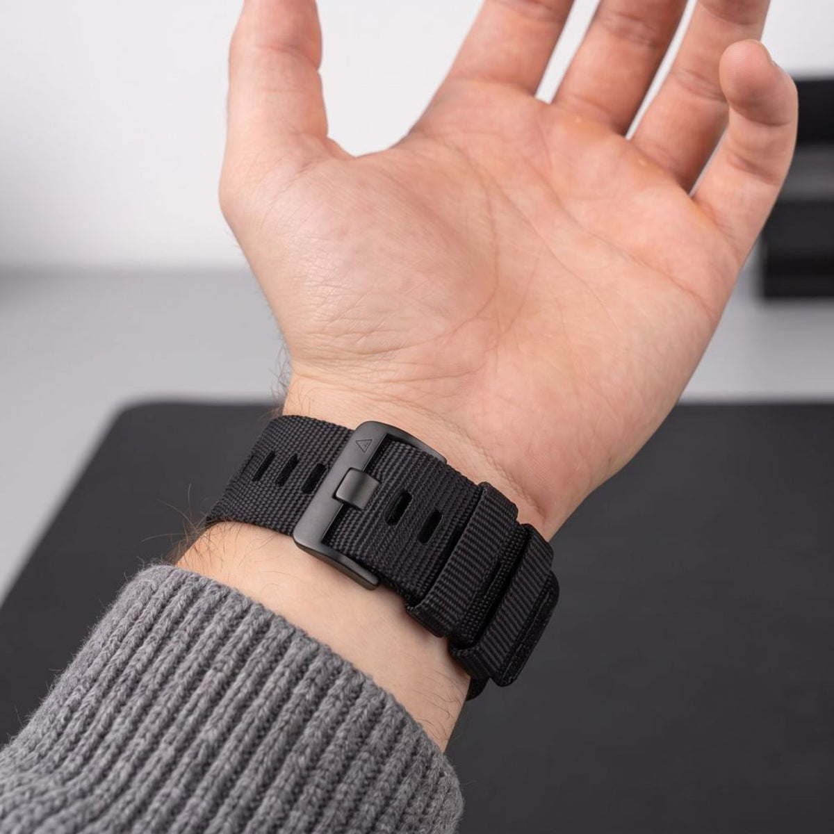 Universal Garmin 22mm QuickFit Tech-Protect Classic Nylon Armband - Svart
