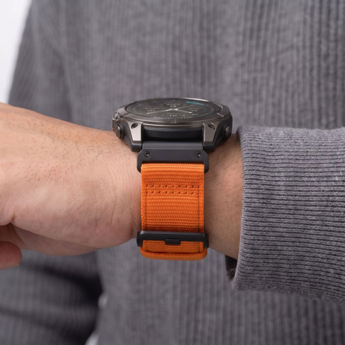 Universal Garmin 22mm QuickFit Tech-Protect Classic Nylon Armband - Orange
