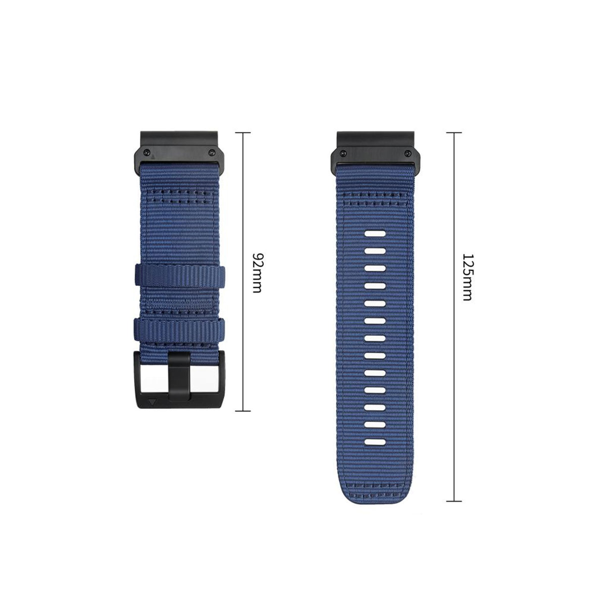 Universal Garmin 26mm QuickFit Tech-Protect Classic Nylon Armband - Blå