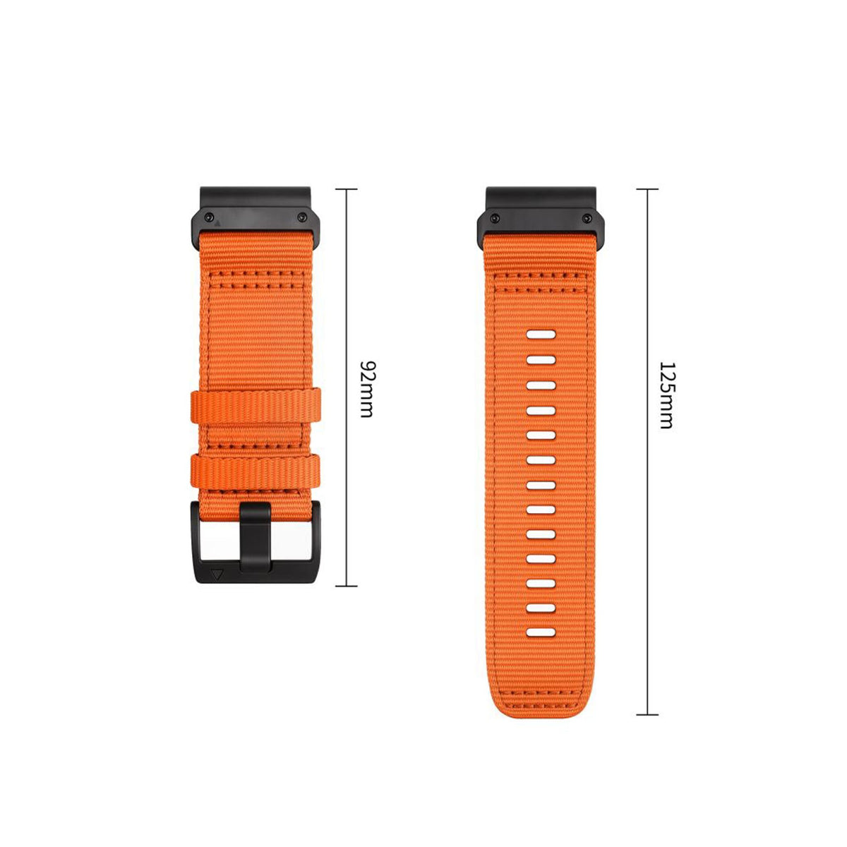 Universal Garmin 26mm QuickFit Tech-Protect Classic Nylon Armband - Orange