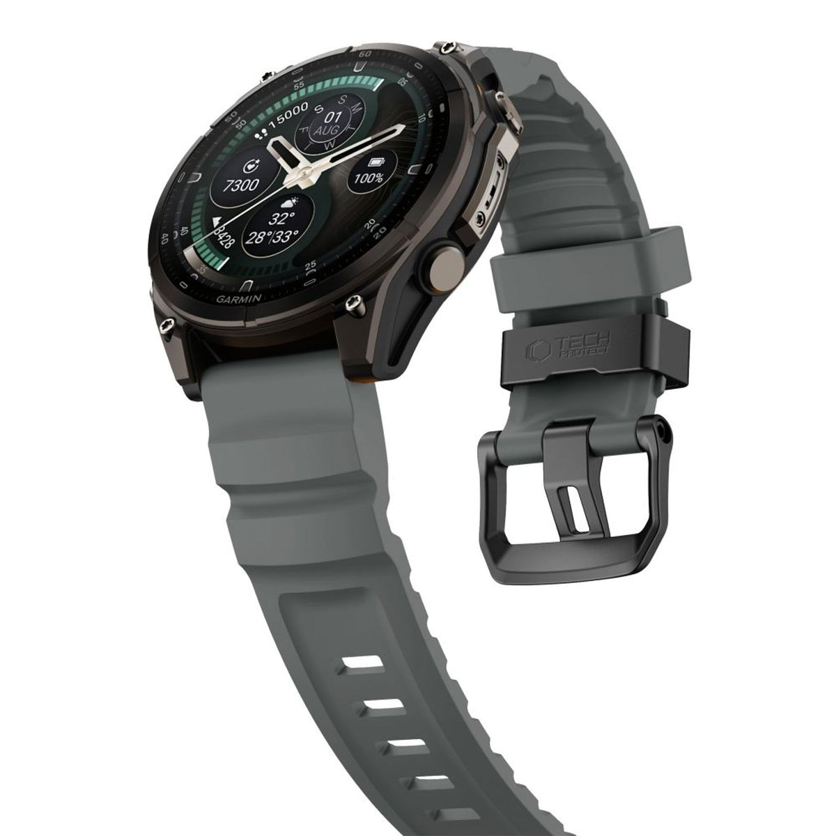 Universal Garmin 22mm QuickFit Tech-Protect Motion Klockarmband - Grå