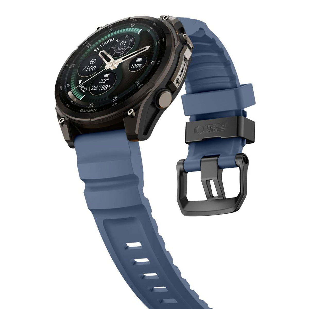 Universal Garmin 22mm QuickFit Tech-Protect Motion Klockarmband - Blå