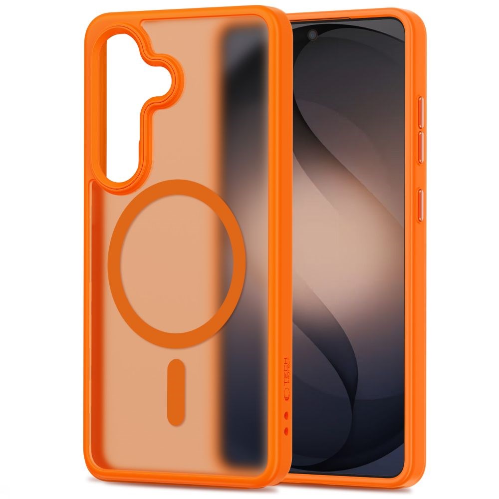 Samsung Galaxy S26 Tech-Protect MagMat Skal - MagSafe Kompatibel - Matt Orange