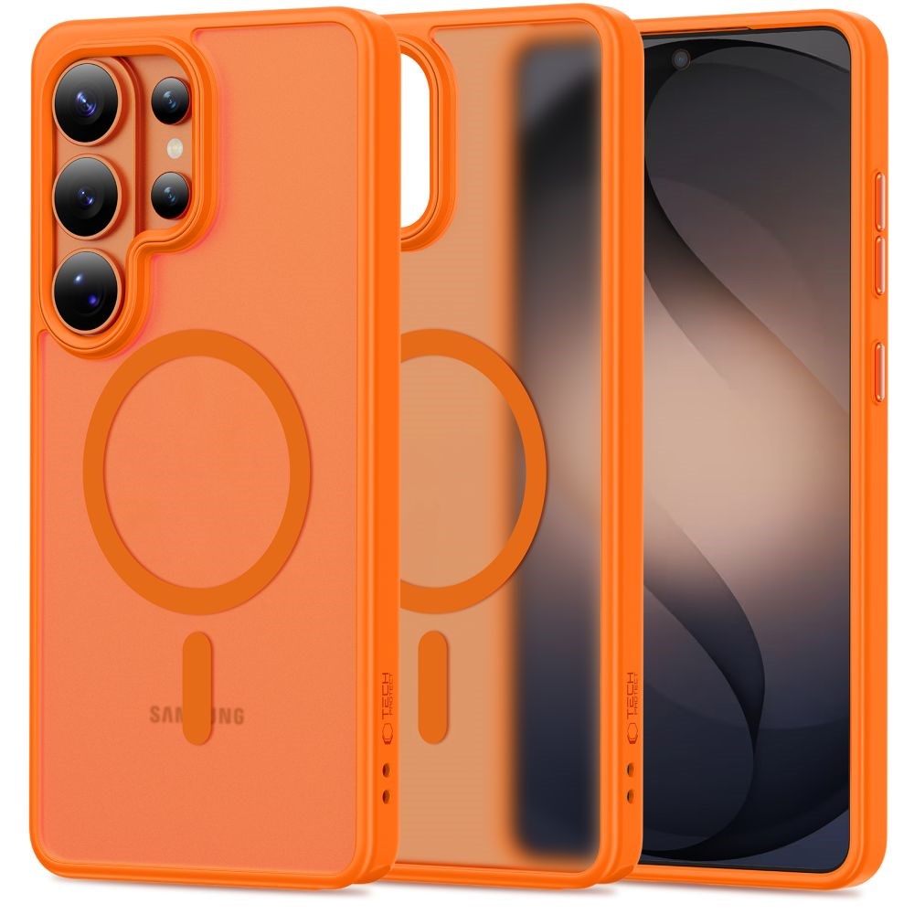 Samsung Galaxy S26 Ultra Tech-Protect MagMat Skal - MagSafe Kompatibel - Matt Orange