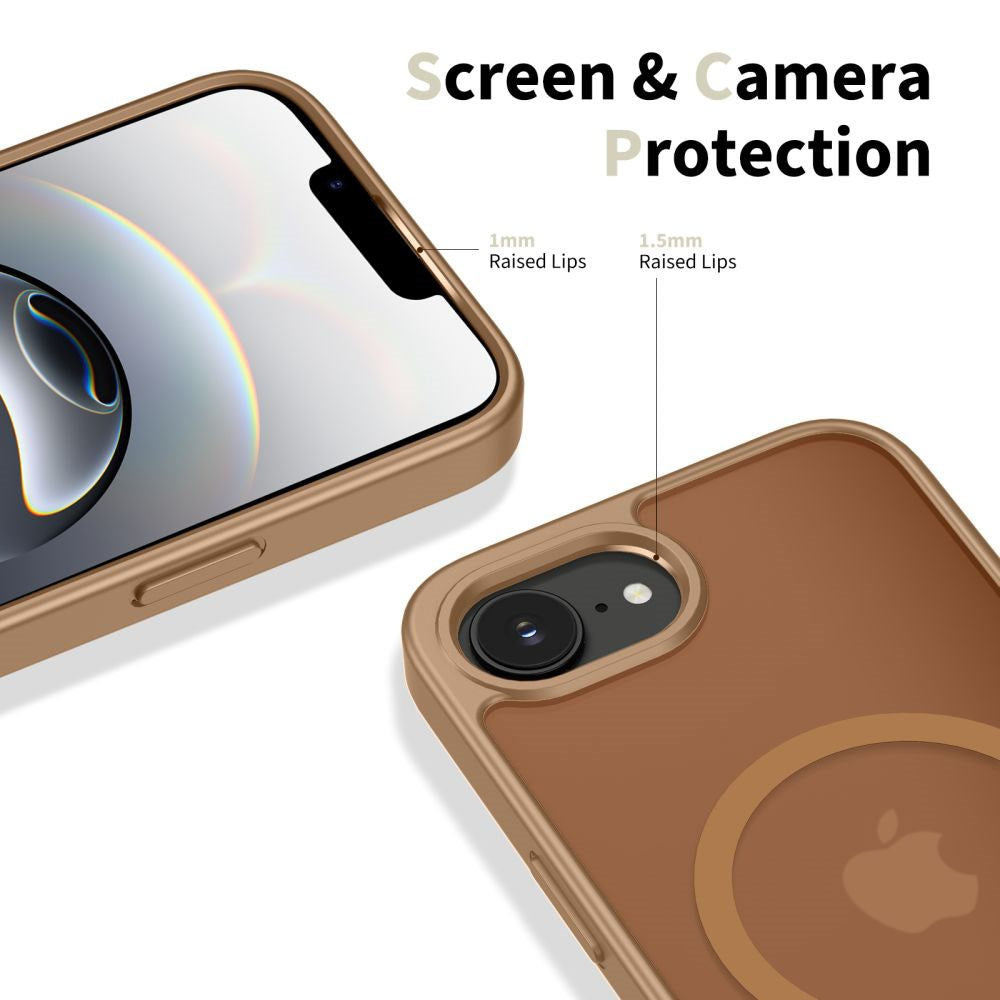 iPhone 17e / 16e Tech-Protect BasicMag Hybrid Skal - MagSafe Kompatibel - Matt Brun