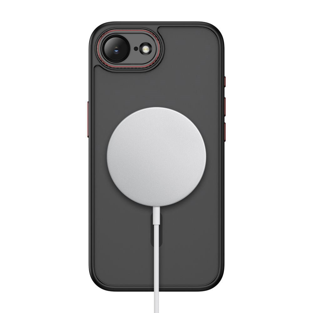 iPhone 17e / 16e Tech-Protect MagCam Skal - MagSafe Kompatibel - Genomskinlig / Matt Svart