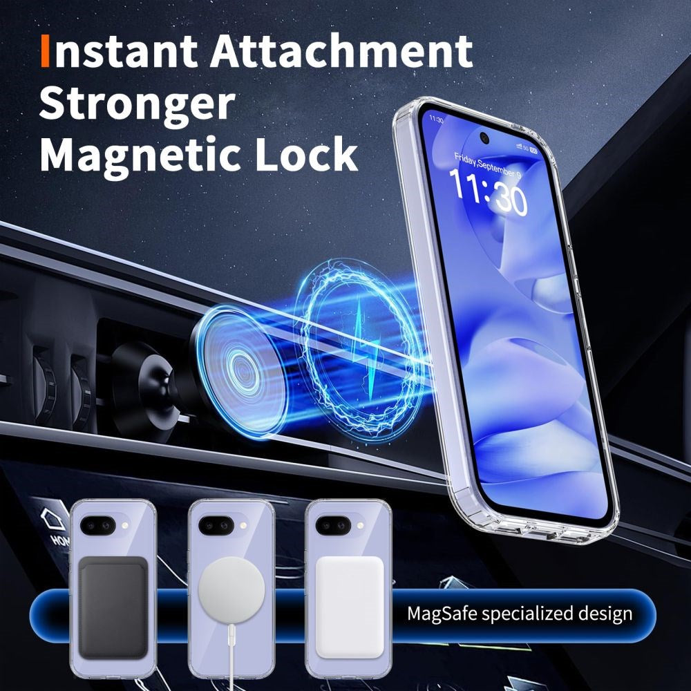 Google Pixel 10a Tech-Protect Flexair Hybrid Skal - MagSafe Kompatibel - Genomskinlig