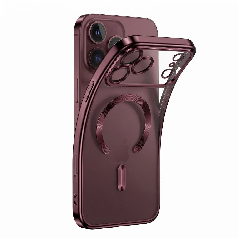 iPhone 18 Pro / 17 Pro Tech-Protect MagFlex Skal - MagSafe Kompatibel - Burgundy / Transparent