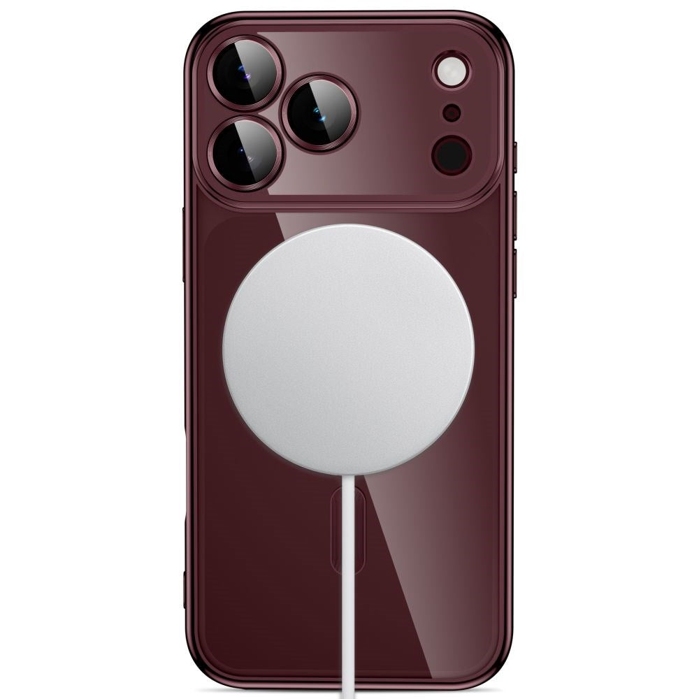 iPhone 18 Pro Max / 17 Pro Max Tech-Protect MagFlex Skal - MagSafe Kompatibel - Burgundy / Transparent