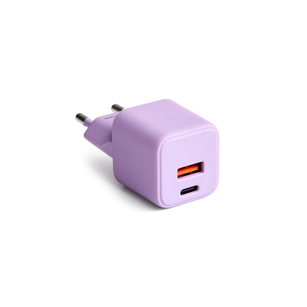 Colorum 30W Väggladdare m. 1x USB-A & 1x USB-C - Lavender