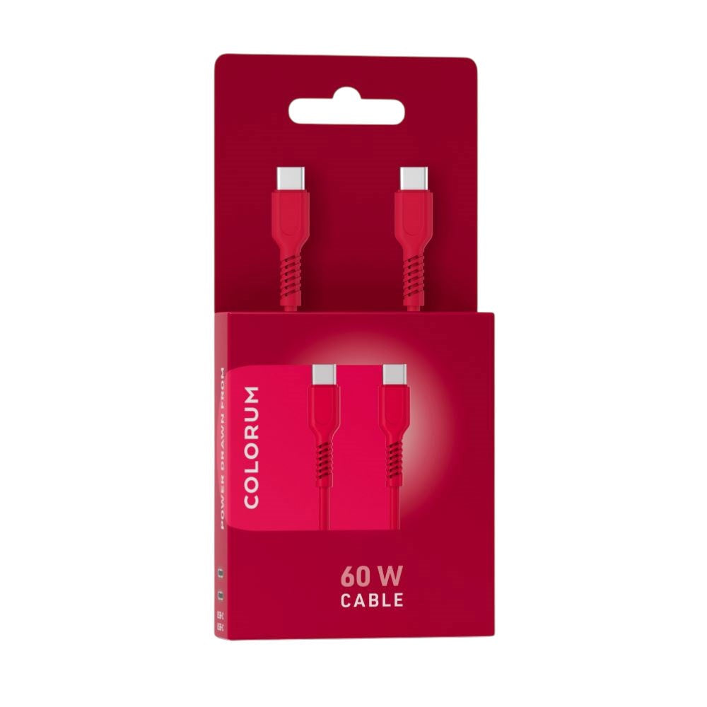 Colorum 60W USB-C till USB-C Kabel - 1.8m - Magenta