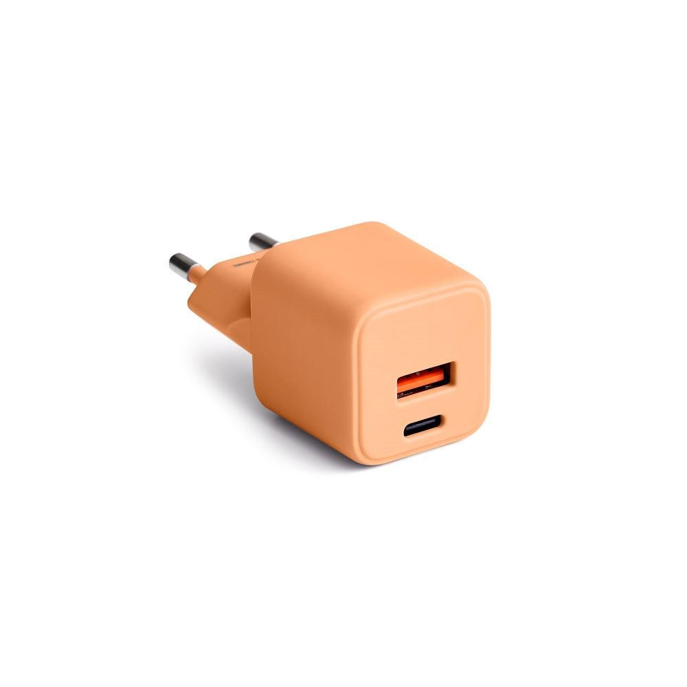 Colorum 30W Väggladdare m. 1x USB-A & 1x USB-C - Peach Fuzz